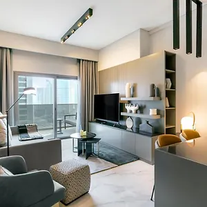  شقة Fam Living - Urban - Mag318, 5 Mins To Burj Khalifa الإمارات العربية المتحدة